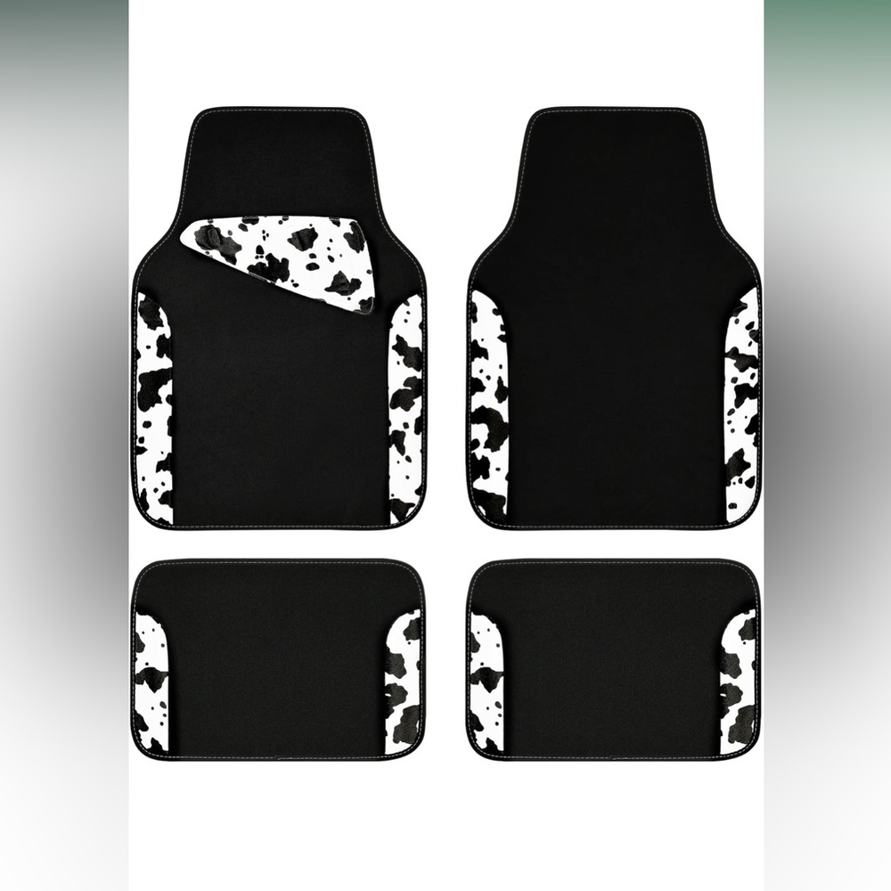 Cow Print car floor mats